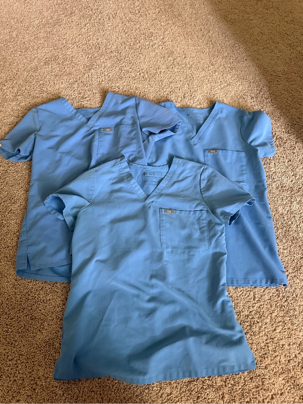 FIGS Ceil Blue Caterina V-Neck Scrub Tops - Set of 3